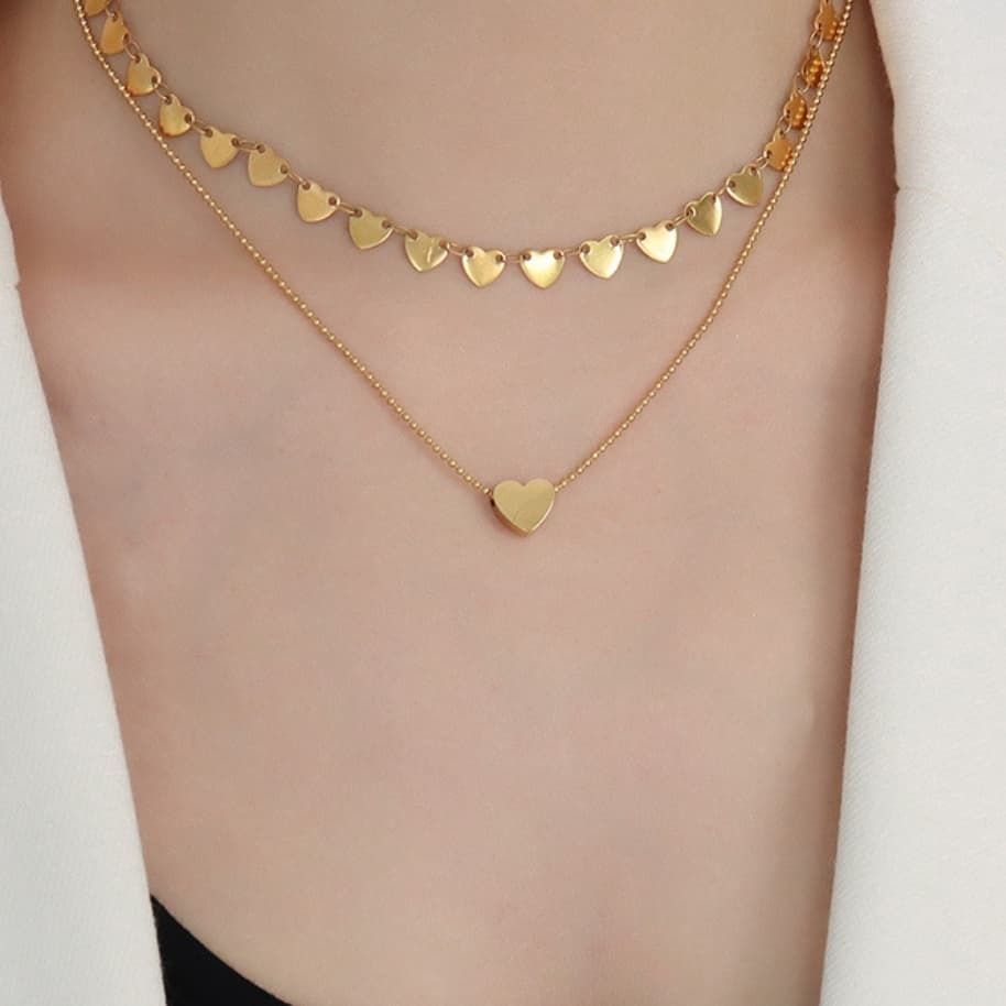 Двойная цепочка из 18k позолота