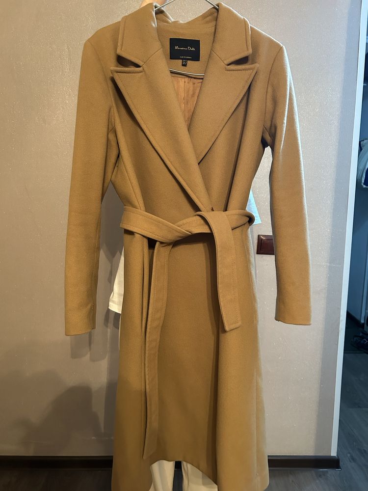 Massimo dutti пальто из шерсти
