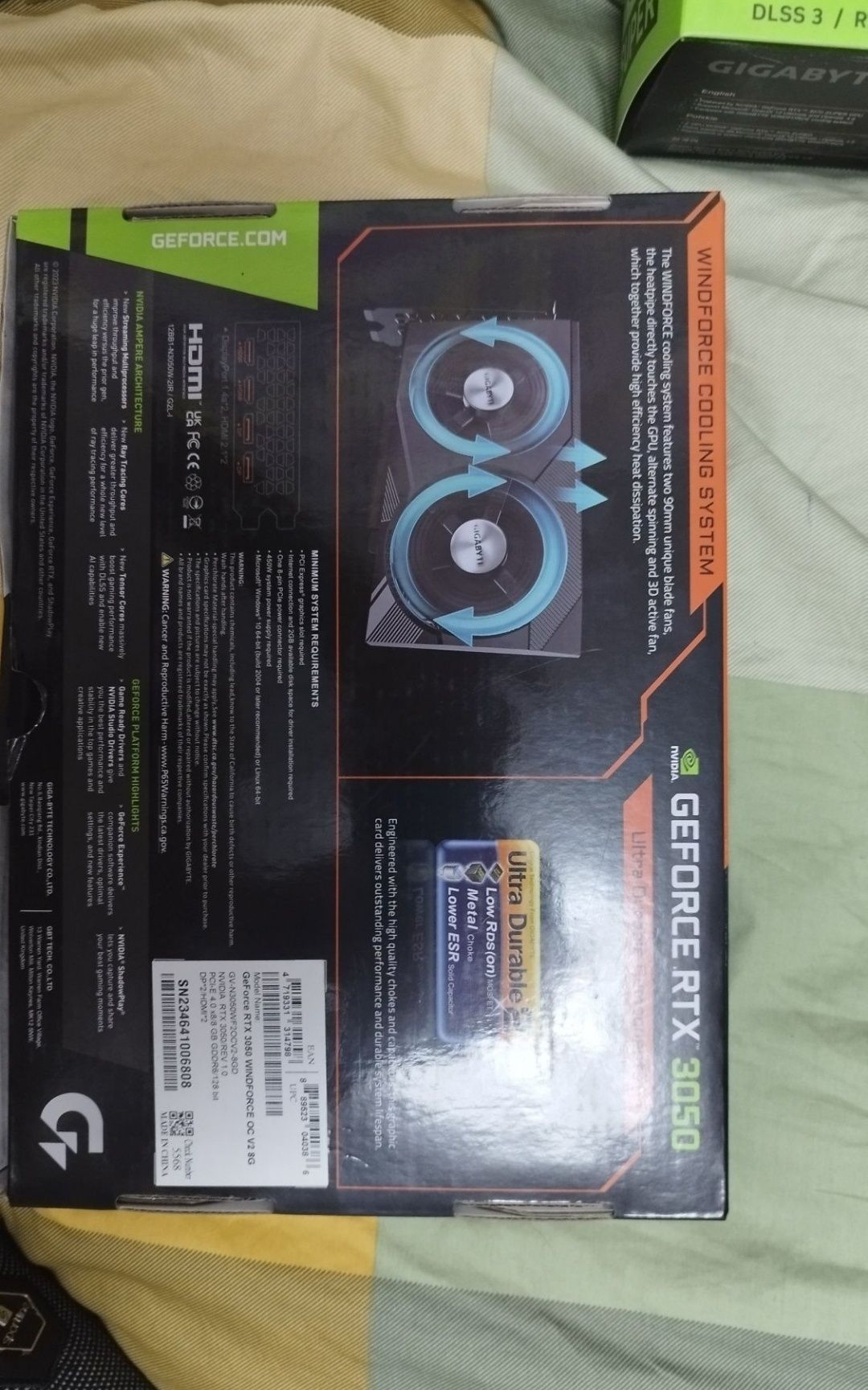 Продам видеокарту гигабайт RTX 3050