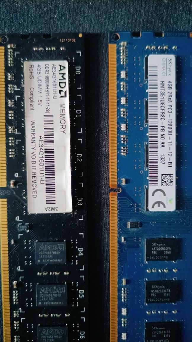 озу DDR3, DDR4, процессоры