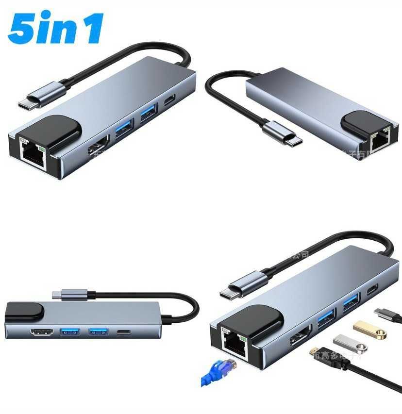 Док станция Переходник Хабы Конвертер Ноутбуки Hub iPad MacBook Type-C