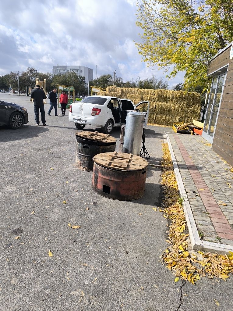 Қазан ошақ 110л 2 комплект және титан 100л