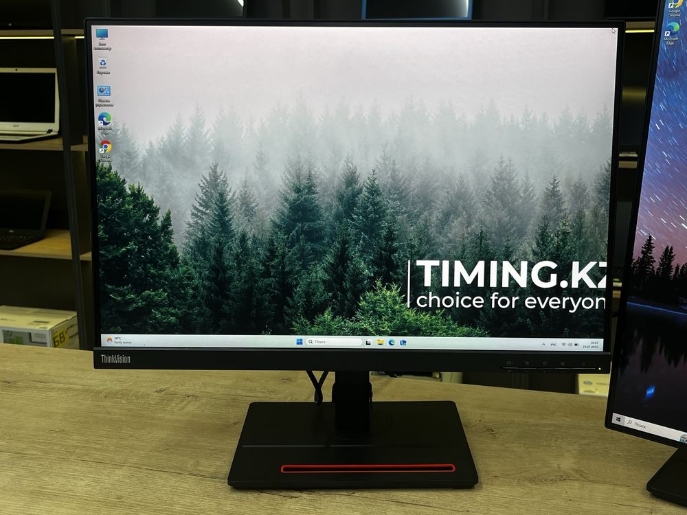 Безрамочный монитор 24" Lenovo ThinkVision T24d, 1920x1080 FullHD, IPS