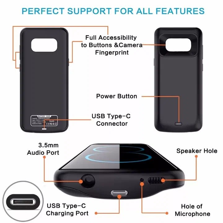 Чехол-powerbank 5500mah для Samsung s8 plus