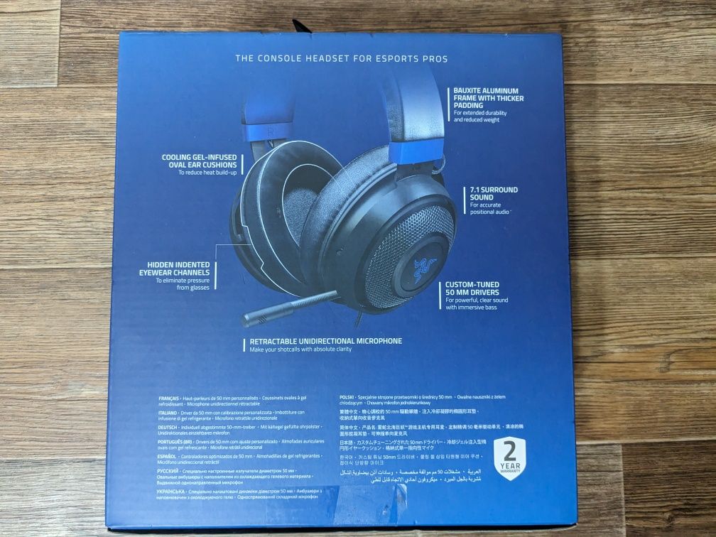 Игровые наушники Razer Kraken Console для PlayStation, Xbox, Switch.
