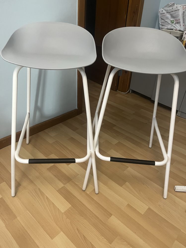 Барный стул Loft серый c белыми ножками Срочно!