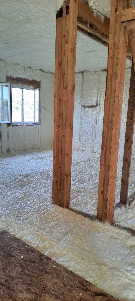 Утепление стен Напыляемый утеплитель ППУ Полинор Полиуретан Ангар крыш