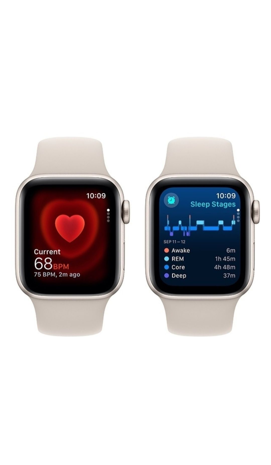 Смарт-часы Apple Watch SE GPS Gen.2 2024 M/L 44 мм цвет starlight