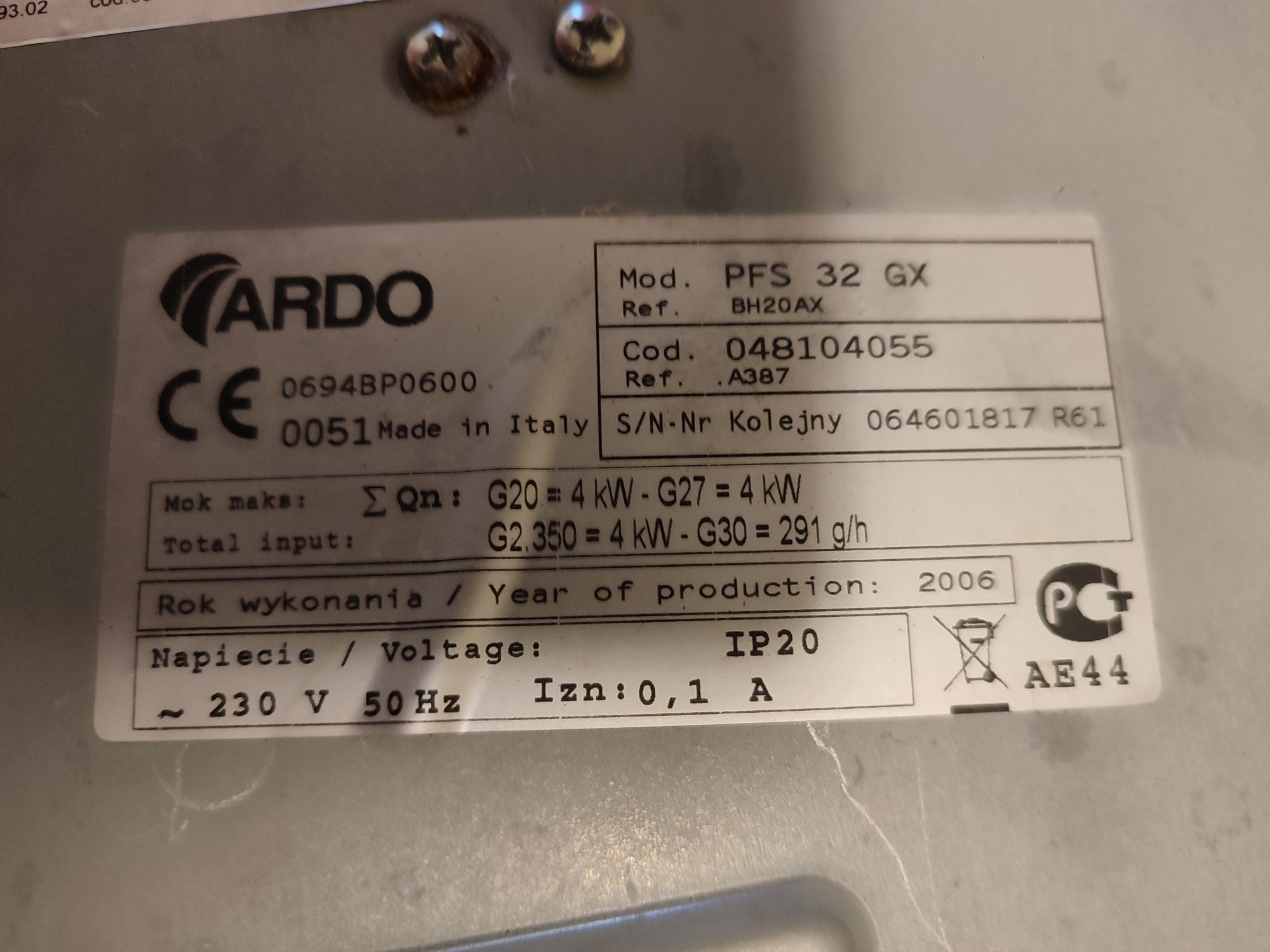 Газовая варочная панель ARDO