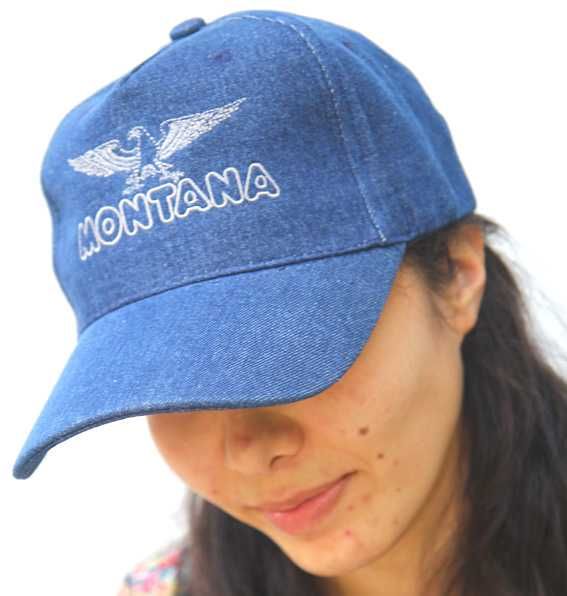 Джинсовая бейсболка "Montana", плотный деним трёх оттенков