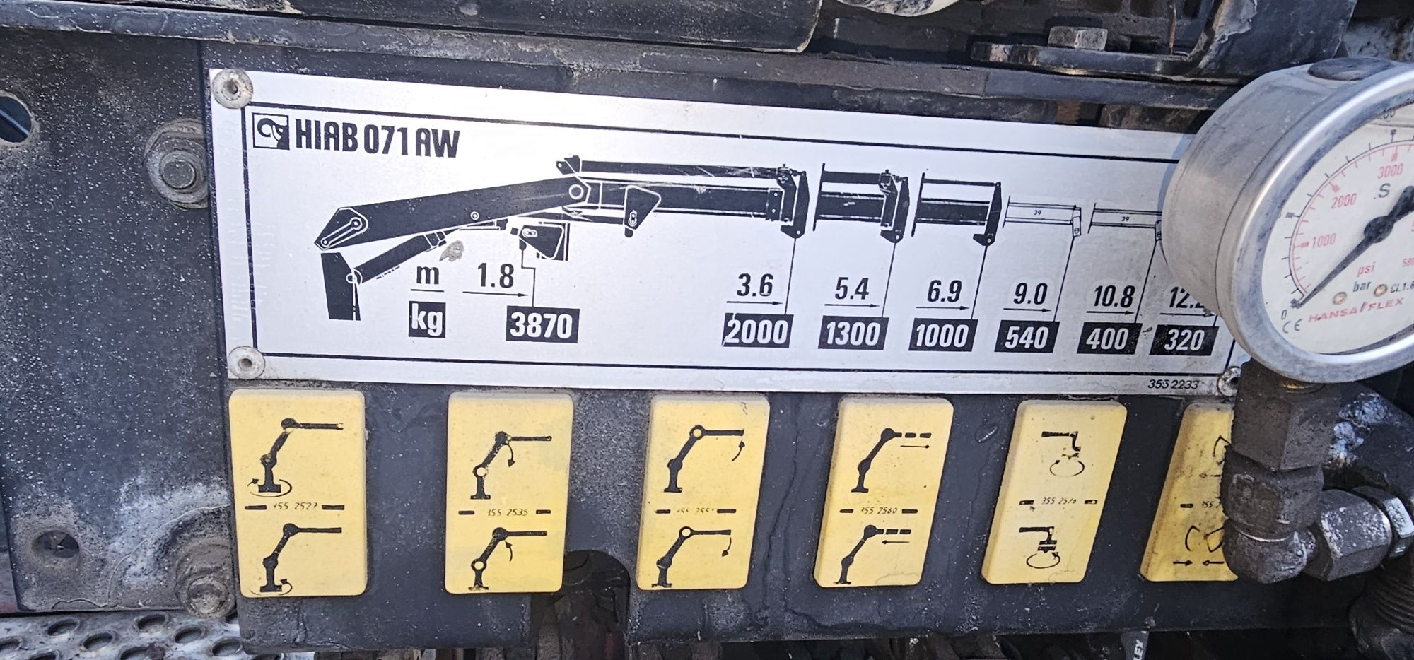 Манипулятор Daf 95 ati400 КМУ установка Hiab 4т