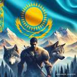 Флаг, флажок. Флаг Казахстана.