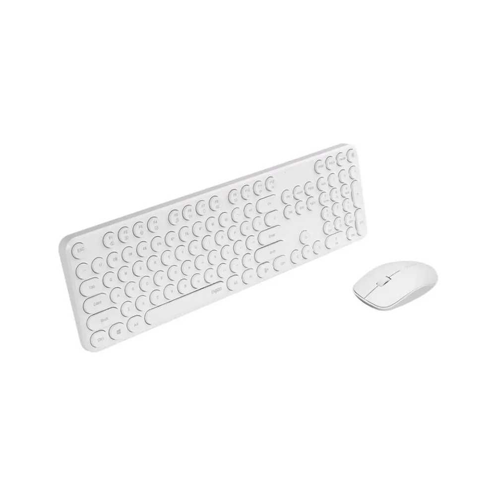 Новые Rapoo беспроводная Клавиатура + мышь X260S Белый/Черный