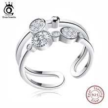 Регулируемое кольцо из стерлингового серебра 925 пробы Orsa Jewels