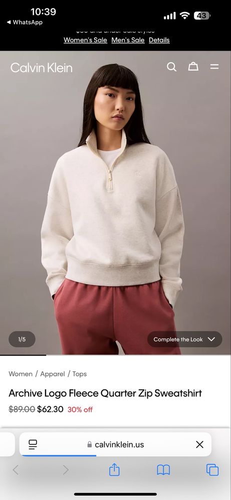 Толстовка Calvin Klein оригинал