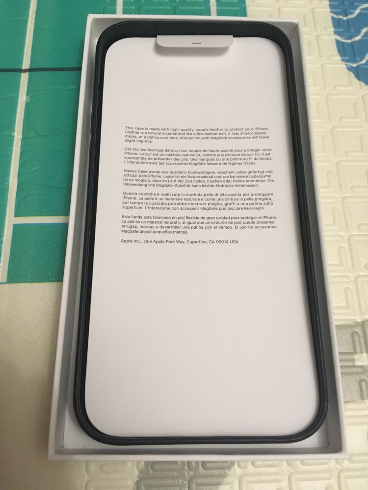 Чехол Iphone 14 Plus MagSafe черный кожанный оригинал