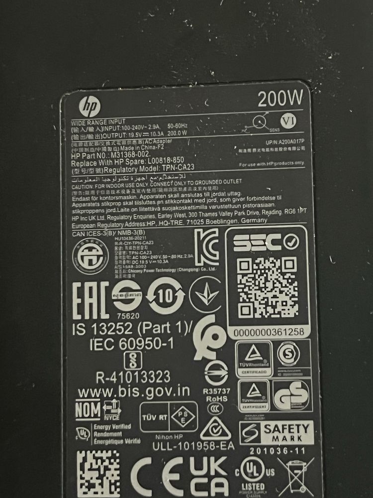 Зарядка ноутбук 200W 19.5V 10.3A