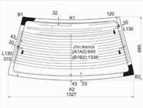 Стекло заднее с обогревом MITSUBISHI LANCER/CEDIA 4D SED 00-07 Mitsubi