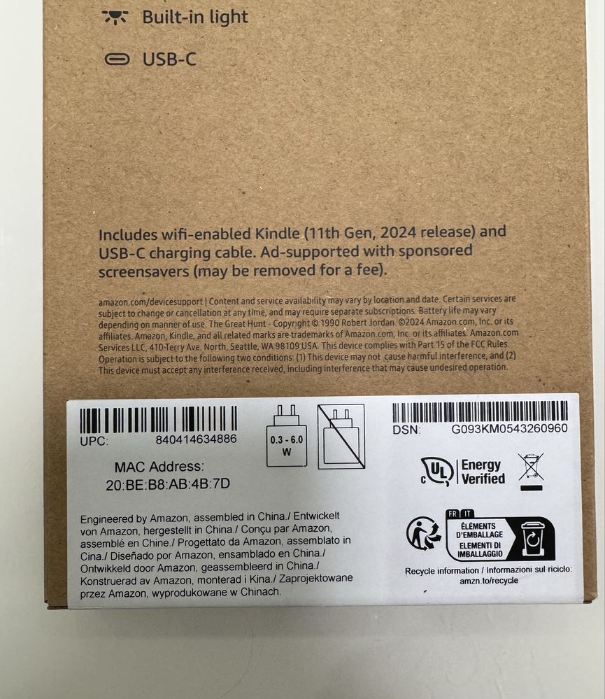 Kindle 11 16gb 2024год. Новая