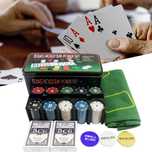 Настольная игра покер.  Покерный набор на 200 фишек. Poker + сукно