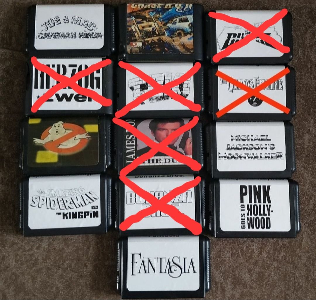 Картриджи Sega Mega drive