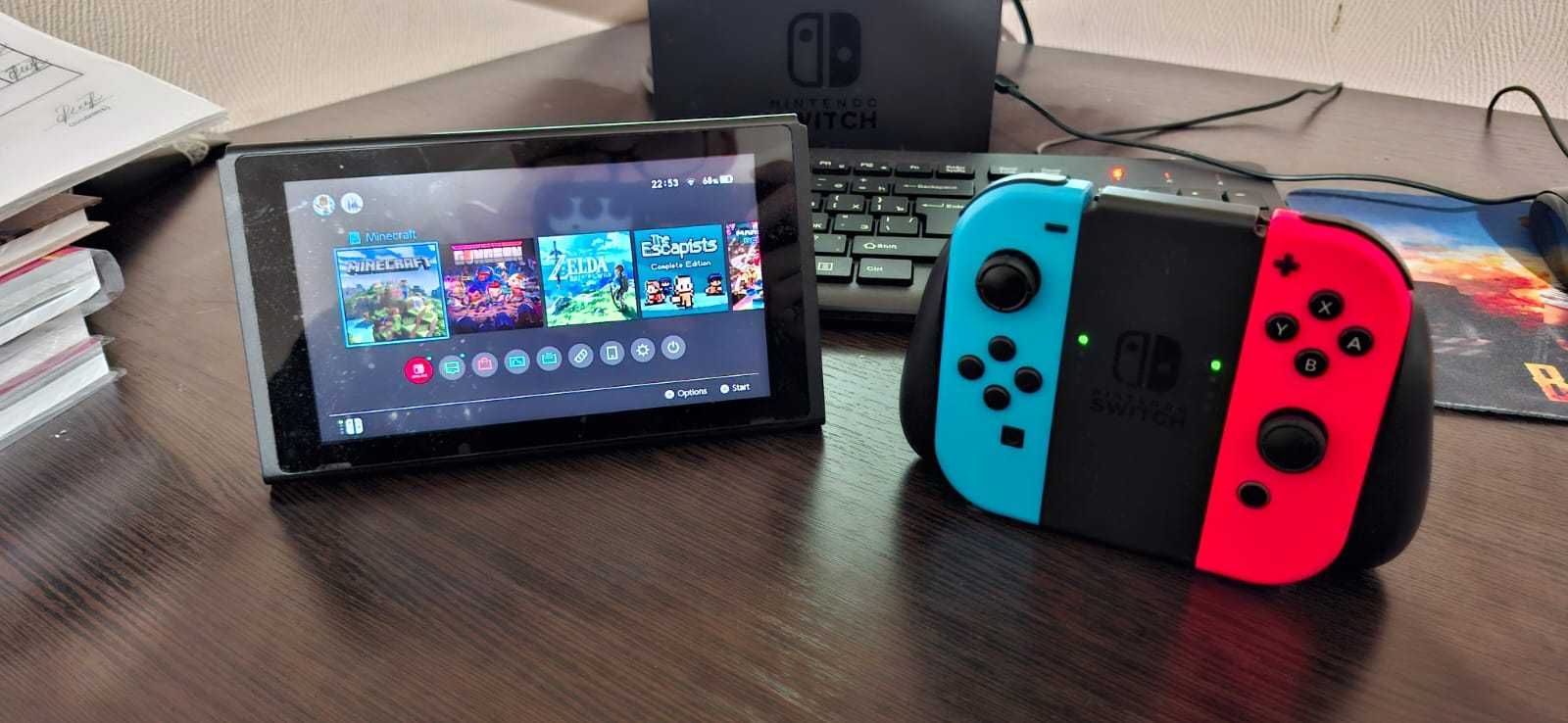 Nintendo Switch + 3 игры (картриджи) | Без коробки и блока