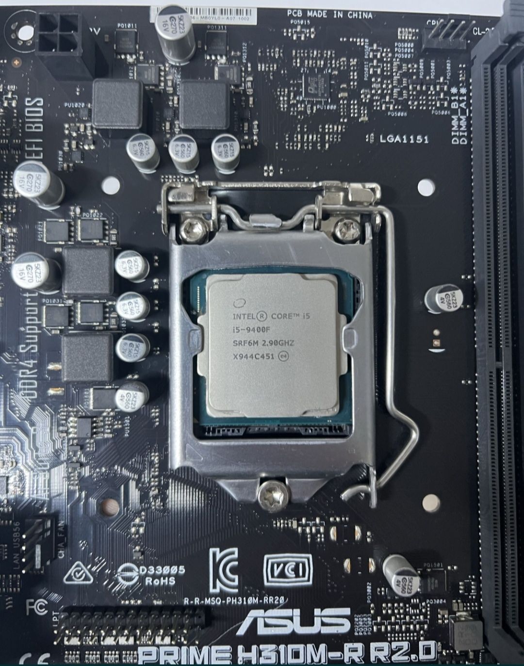 Комплект i5-9400f + Asus Prime H310M-R 2.0 +  gtx 750