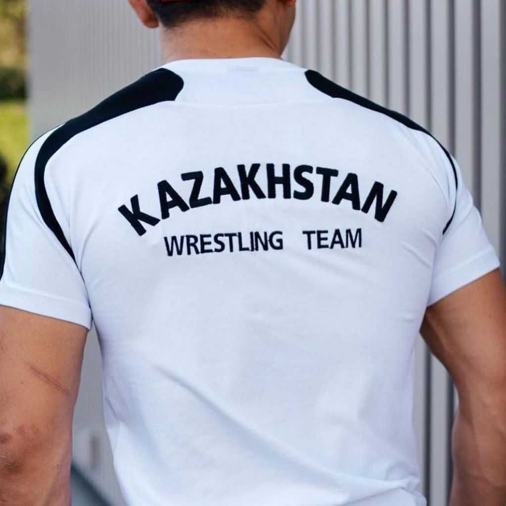 Мужская футболка спортивная Adidas (Казахстан) (1837)