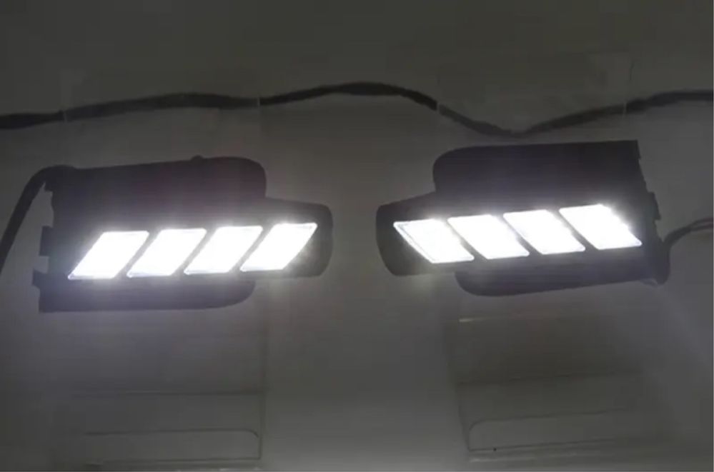 Фары на Прадо 120 led оптика тюнинг решетка радиатора дхо в бампер gx