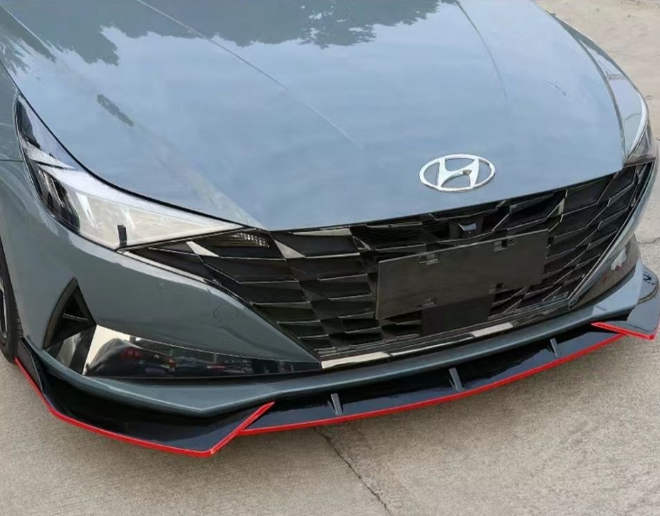 Сплиттер ( обвес) переднего бампера Hyundai Elantra CN7)