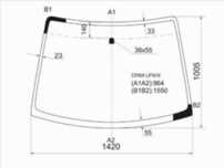 Стекло лобовое  Mazda Premacy