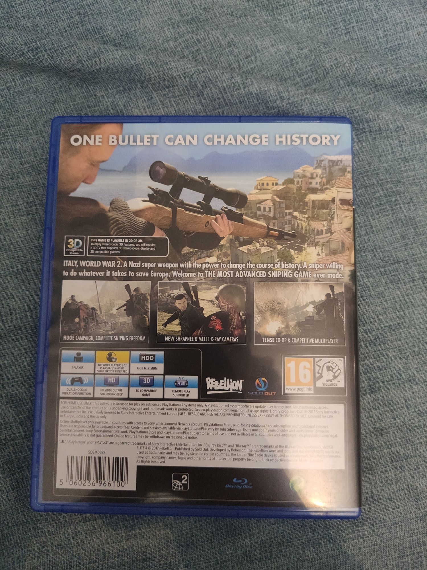 Продам игру Sniper elite 4