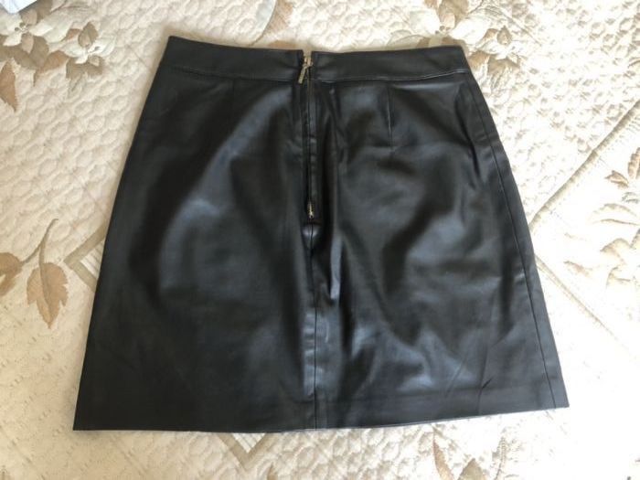 кожаная юбка Stradivarius S-M