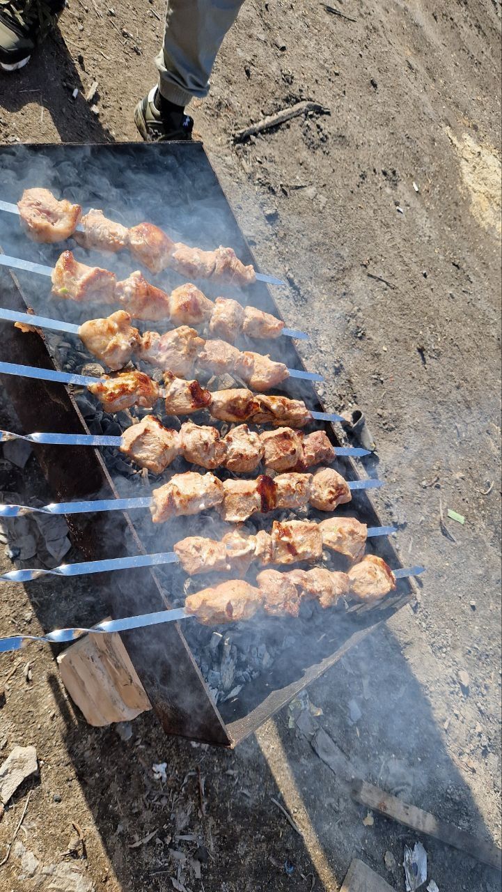 Шашлык маринованный, Сало копченое