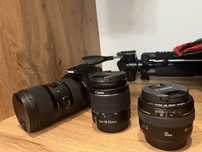Продам фотокамеру canon с объективами