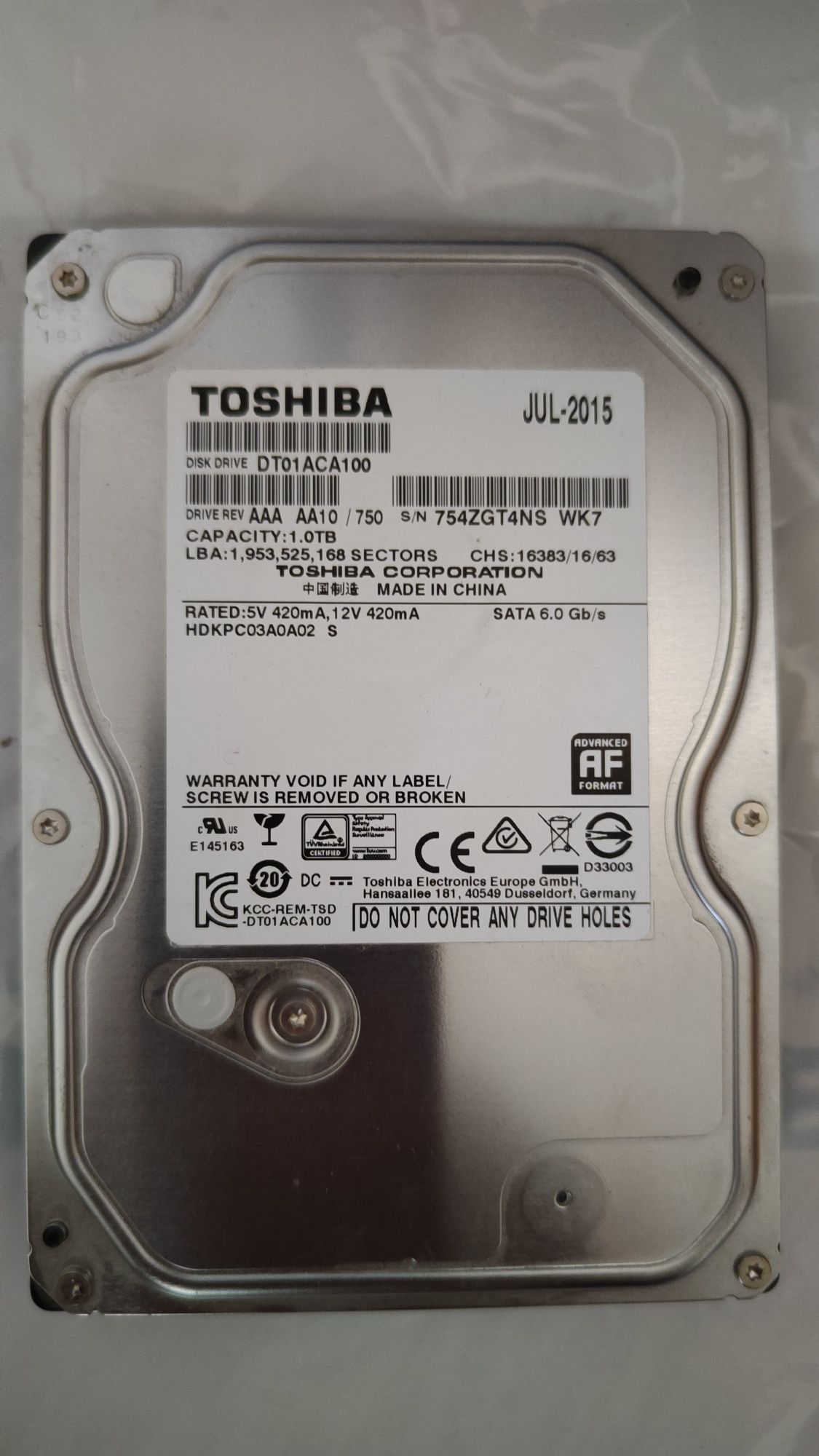 Продам жёсткий диск 500 Gb