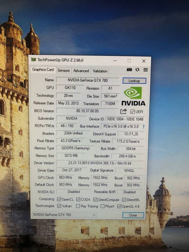 GTX 780 на 3Gb, GDDR5, 384 bit