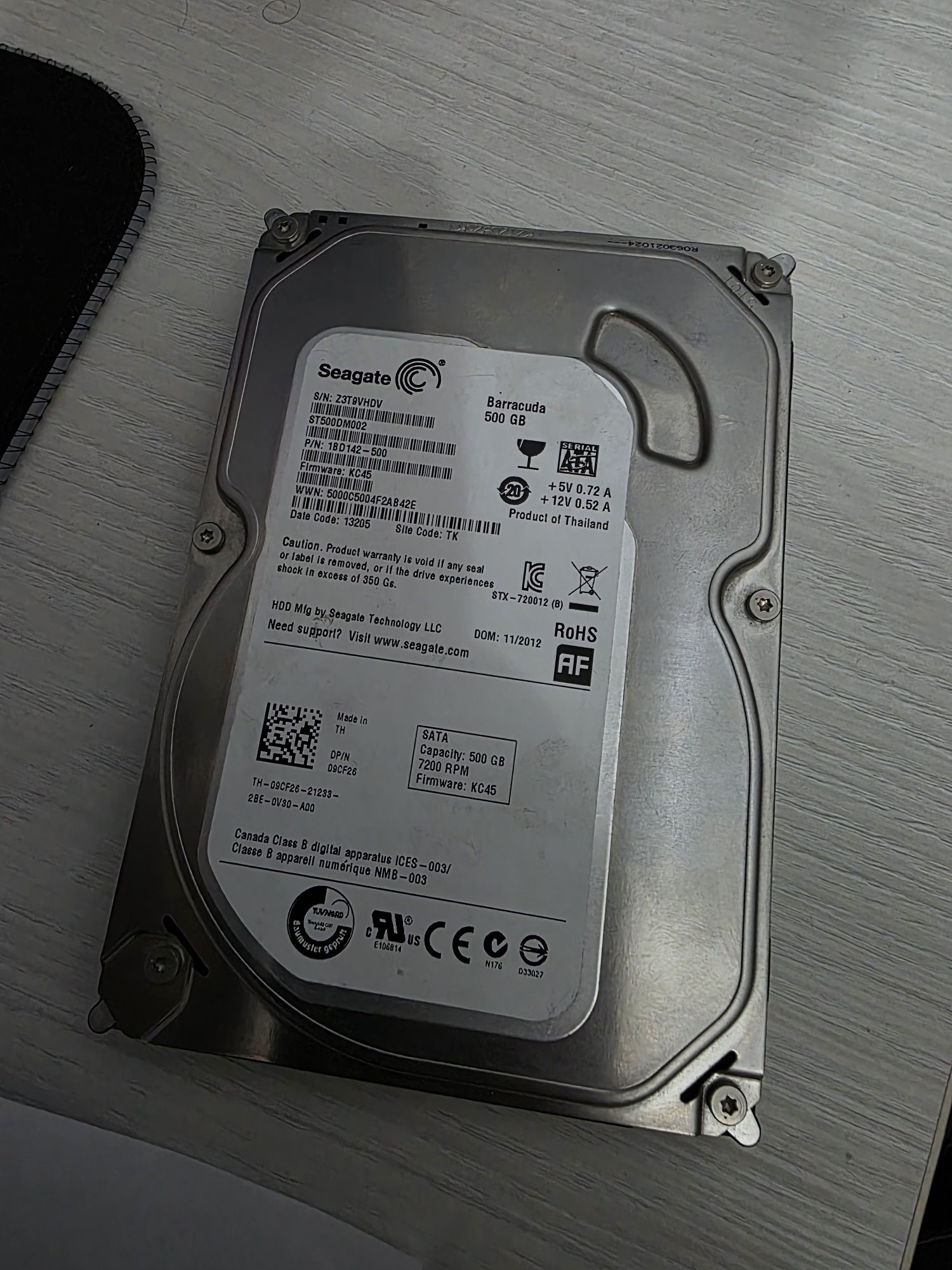 Жёсткий диск HDD 500 гигабайт 3,5"