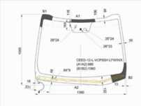 Стекло лобовое c обогревом щеток  Kia Ceed