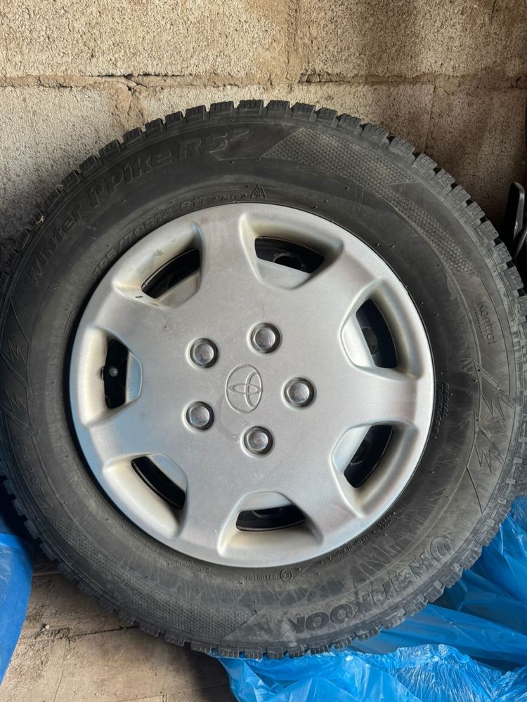 Зимняя резина с оригинал калпаком 195/70/r14