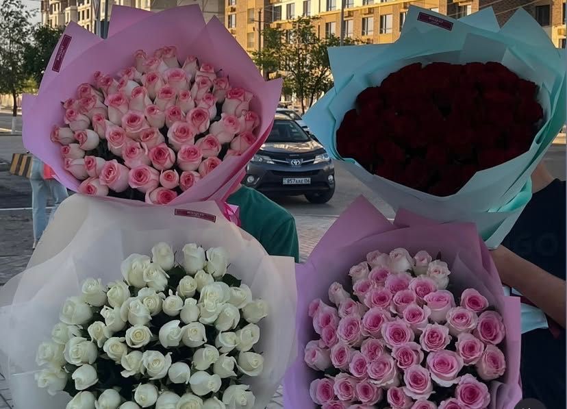 Букет цветов 101 роза