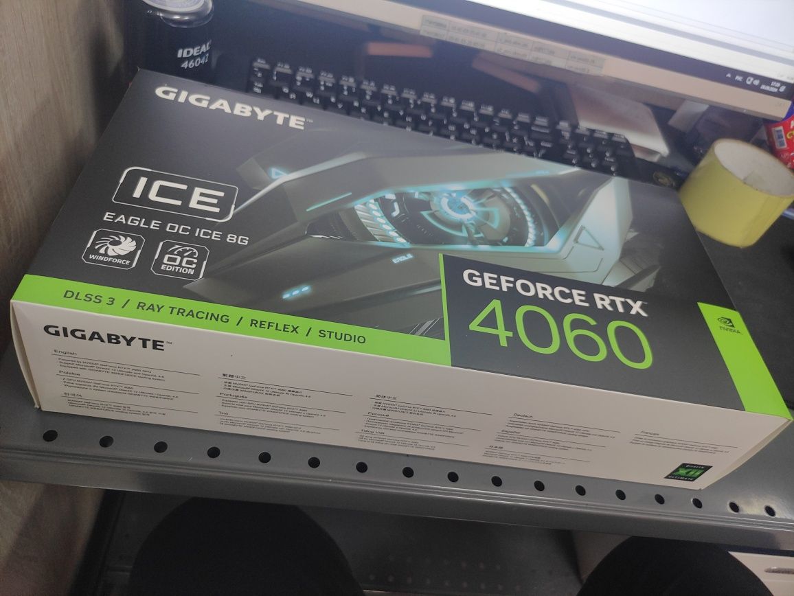 Видеокарта GIGABYTE GeForce RTX 4060 EAGLE OC ICE