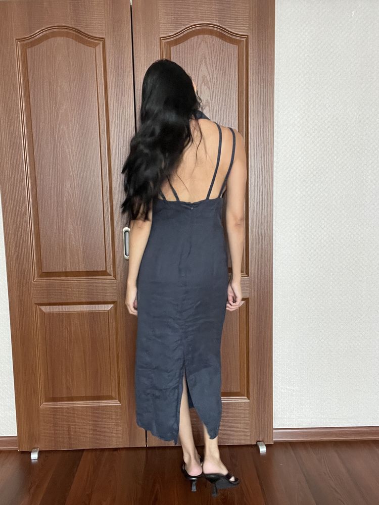Платье лен massimo dutti studio