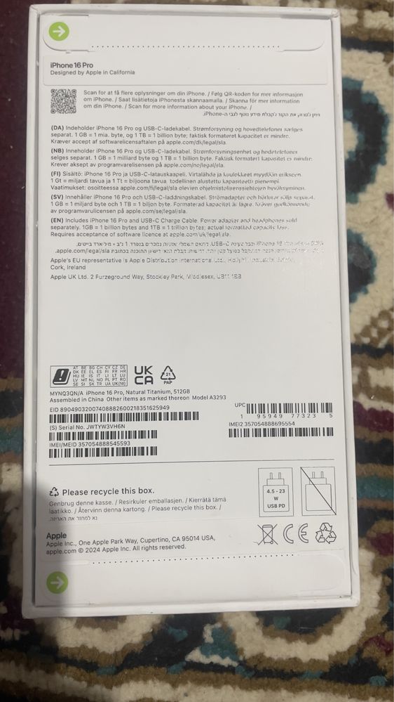apple iphone 16 pro 512gb