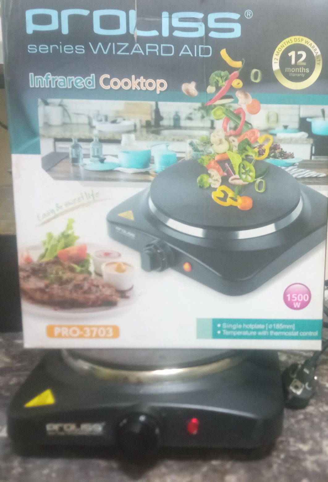 Электро плита , мощьностью-1500W , регулировка нагрева плиты имеется!!