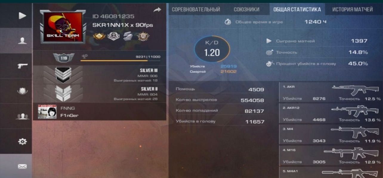 Срочно продам Аккаунт Standoff 2