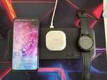 Samsung S10e, galaxy watch 4, samsung buds pro.