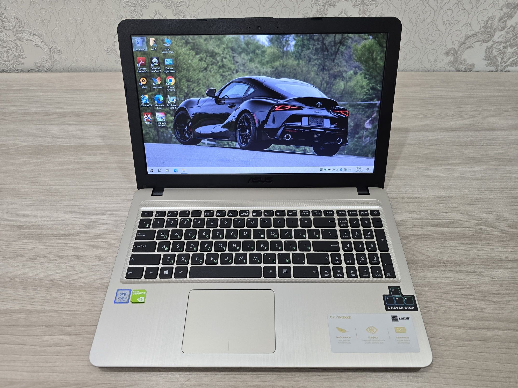 ASUS, Core i3, Ram 12Gb, SSD 480Gb, NVIDIA 2Gb