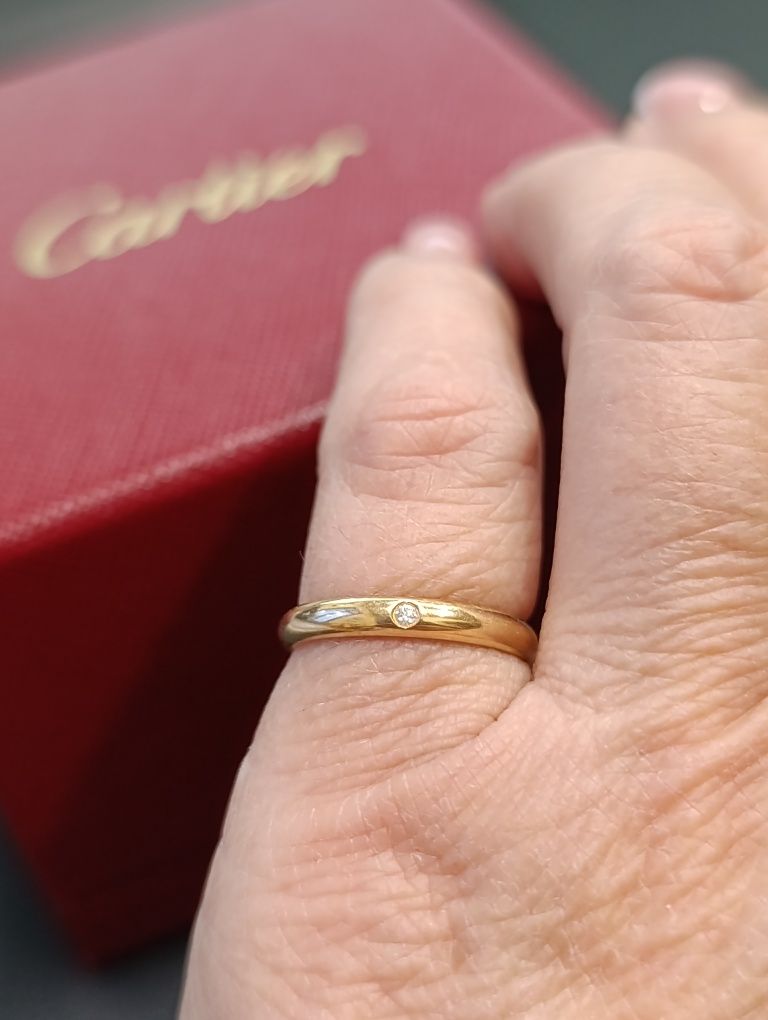 Кольцо Cartier с бриллиантом. Оригинал.  15 размер