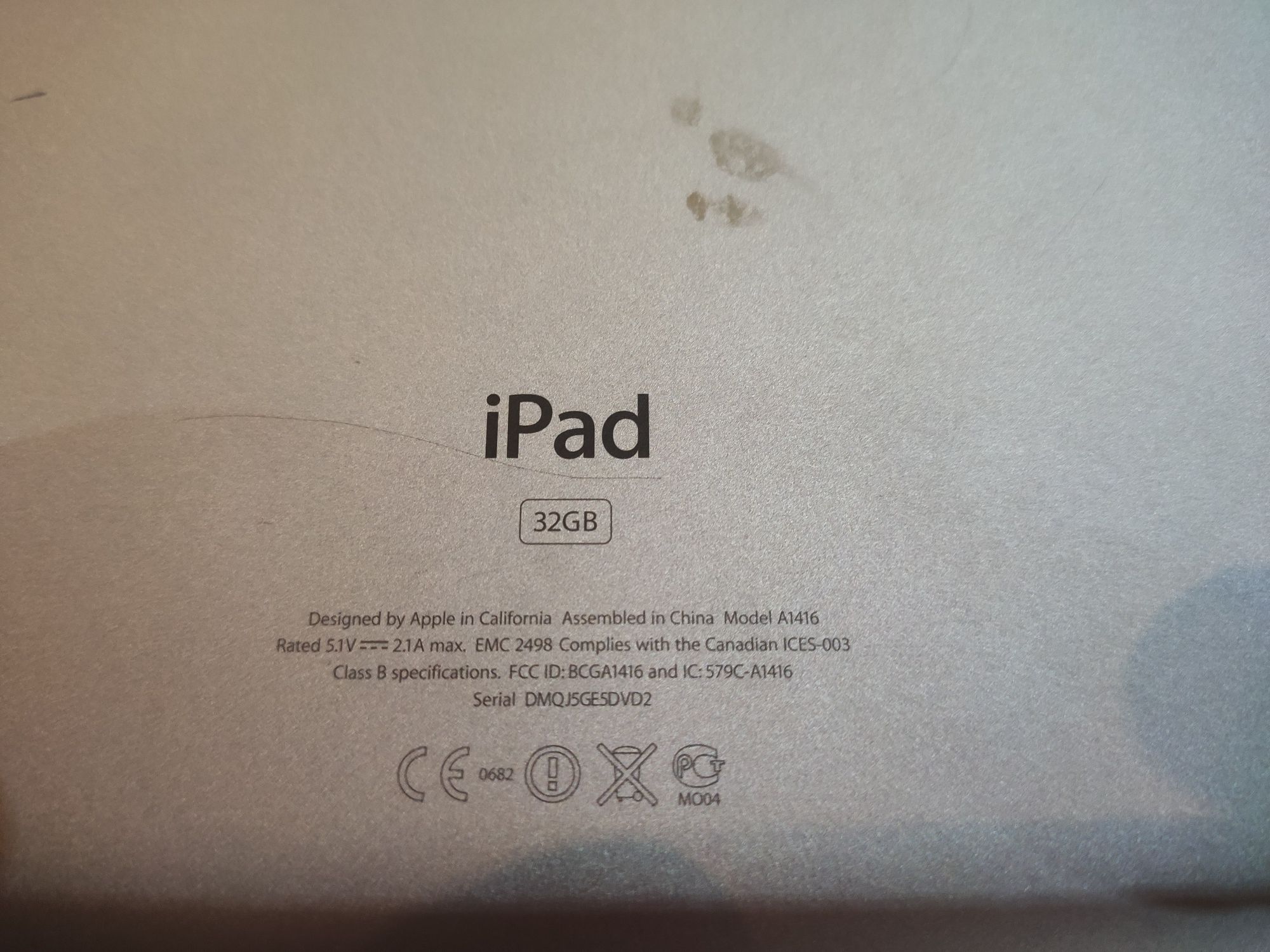 Ipad A1416 нерабочий на запчасти